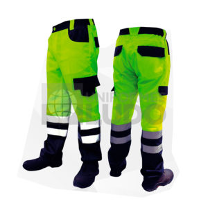Pantalon Cargo Gabardina (Azul / Am. Fluor)