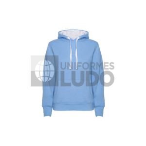 Poleron Urban Mujer Celeste/Blanco