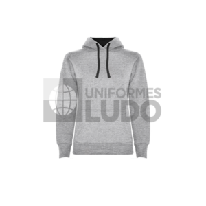 Poleron Urban Mujer Gris/Negro