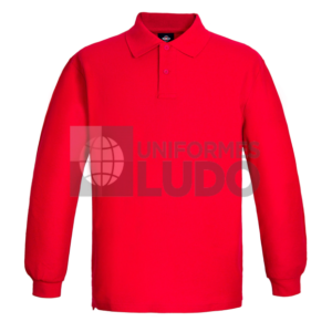 Polera polo manga larga hombre super premium
