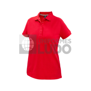 Polera polo comfort spandex manga corta mujer
