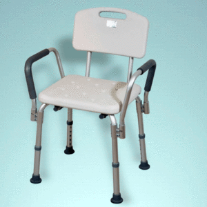 Silla de ducha con apoya brazos