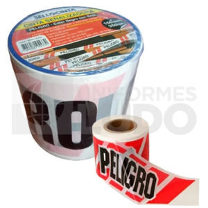 CINTA PELIGRO - ROLLO DE 10cm x 350m