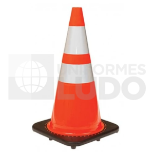 CONO SEGURIDAD REFLECTANTE CON BASE NEGRA
