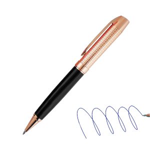 Bolígrafo Metálico Encobrizado Negro L75