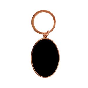 Llavero Ovalado Encobrizado Negro K61