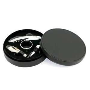 Set de Vino Símil Cuero W7